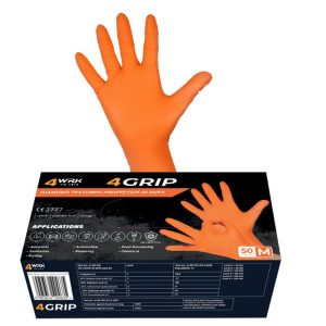 4WRK 4GRIP ORANGE Work Gloves 10/XL
