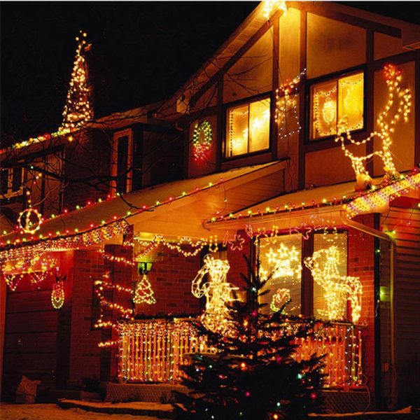 "80 LED RING Indoor Christmas Lights Cold White" - imagine 5