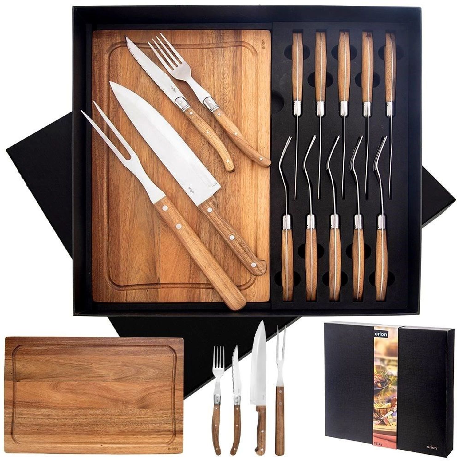 "Steak and Burger Cutlery - 15 Piece Stainless Steel Gift Set"