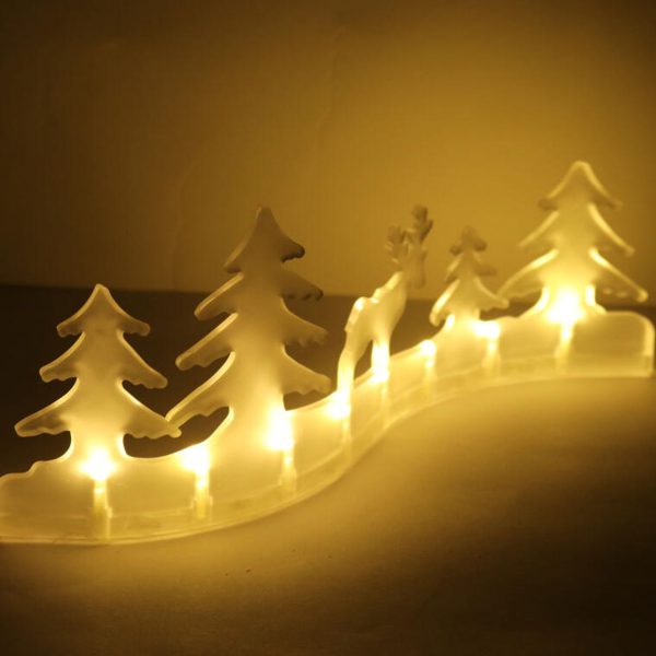 "8 LED Light Decoration Reindeer Candle Holder with Battery" - imagine 2