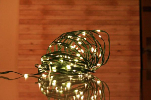 100 LED External String, 10m + 5m, 230V, 8 functions, white light - imagine 2