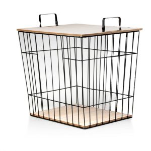 42.5x38x31 cm LOUIS MONDEX HTOP2784 METAL TRASH BIN WITH LID