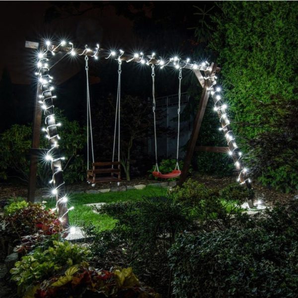 "80 LED RING Indoor Christmas Lights Cold White" - imagine 11