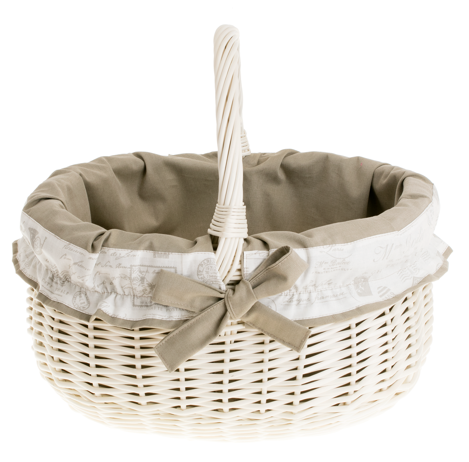 "Wicker Roll Shopping Basket 42x34 H23/36" - imagine 4