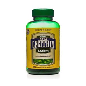 "Mega Soy Lecithin Fat Emulsifier 1325 mg 100 Capsules"