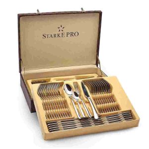 "72 Piece Cutlery Set 18/10 in Leather Case STARKE PRO ALLESIA 5225"