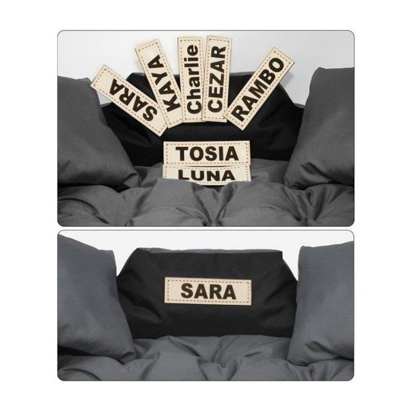 "ECO-LEATHER DOG BED 115x95 WITH NAME." - imagine 3