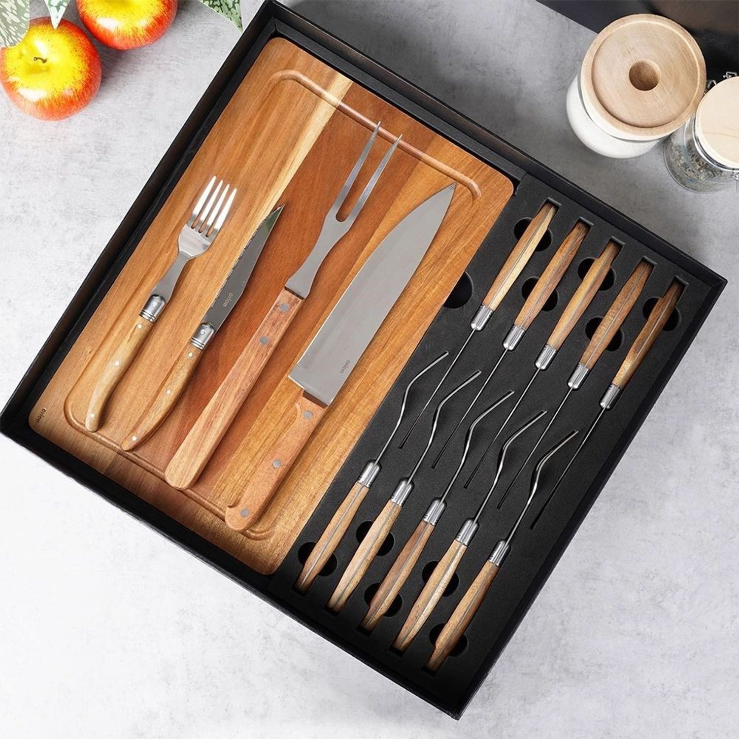"Steak and Burger Cutlery - 15 Piece Stainless Steel Gift Set" - imagine 10