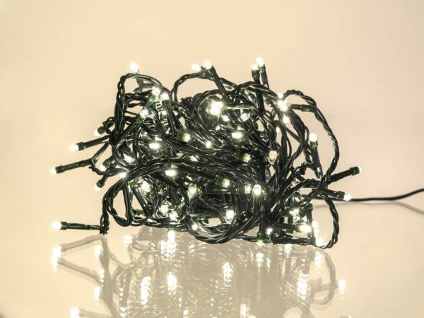 120 LED Light Chain, 12m + 5m, 230V, Warm White Light - imagine 4