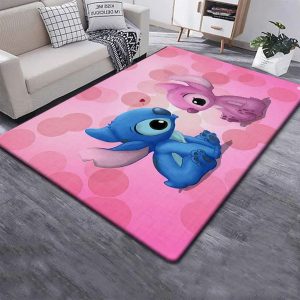 Disney Fashion Stitch Drukowanie 3D Anime Dywany Kreskówka Pokój dzienny Sypialnia Duży obszar Miękki dywan Dom Pokój dziecięcy Dywaniki
