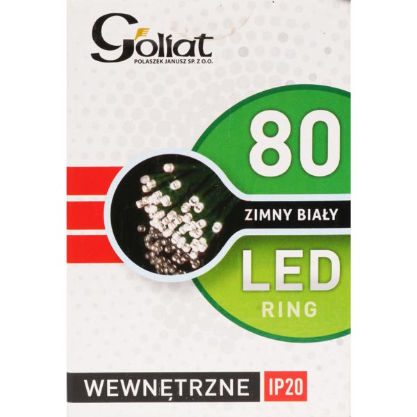 "80 LED RING Indoor Christmas Lights Cold White" - imagine 3