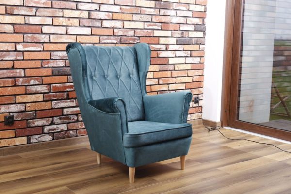 Quilted Wingback Chair - imagine 2