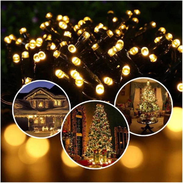 "80 LED RING Indoor Christmas Lights Cold White" - imagine 7