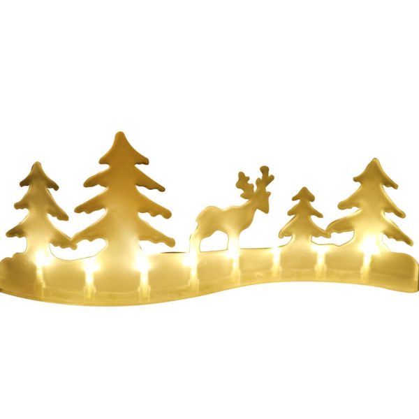 "8 LED Light Decoration Reindeer Candle Holder with Battery" - imagine 3