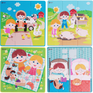 4-in-1 Farm Puzzle Set Classic World.