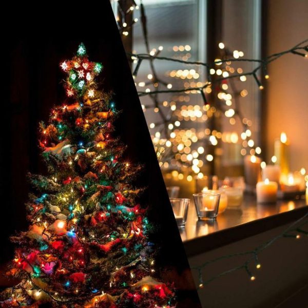 "Indoor multicolor flashing effect 200 LED Christmas tree lights." - imagine 2