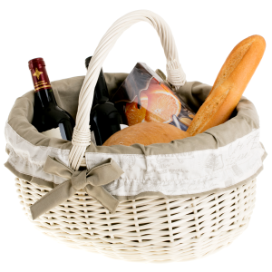 "Wicker Roll Shopping Basket 42x34 H23/36"