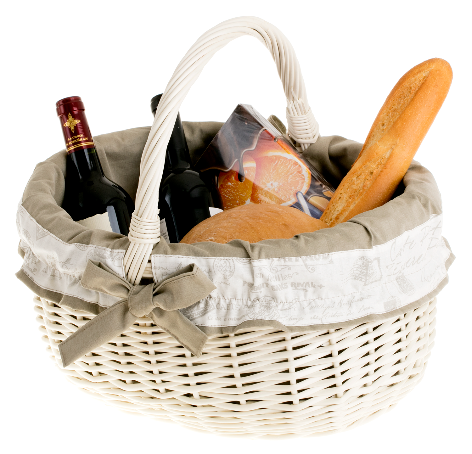 "Wicker Roll Shopping Basket 42x34 H23/36"